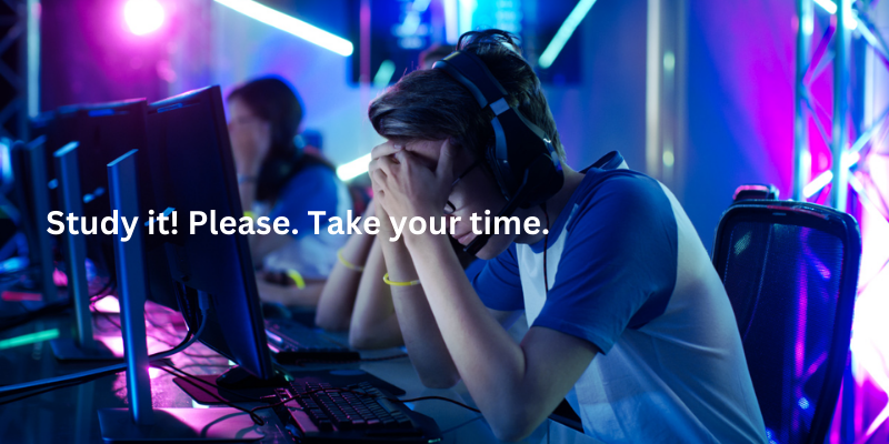 Study it! Please. Take your time on esports player contract.